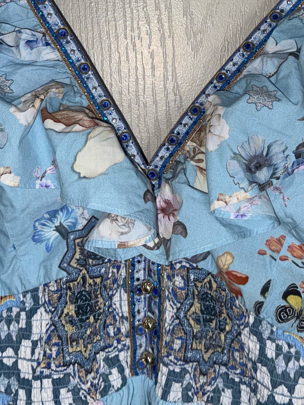 Camilla beautiful Tiered Dress With Neck Frill Al Manial Palace Memoirs - Picture 10 of 15